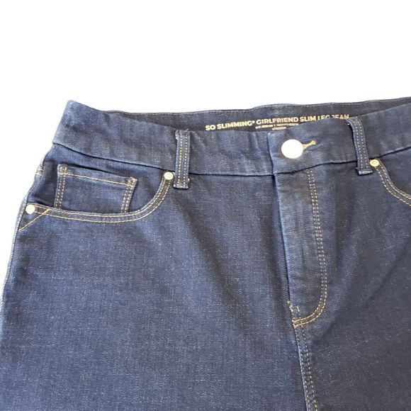 CT1444 Chico's Ladies So Slimming Blue Jeans Slim Leg 8R - Picture 4 of 6